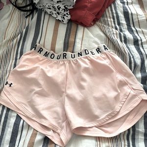 Under armor shorts in pink💕